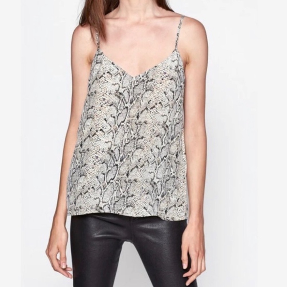 Equipment Layla Python-Printed Silk Camisole Size… - image 1